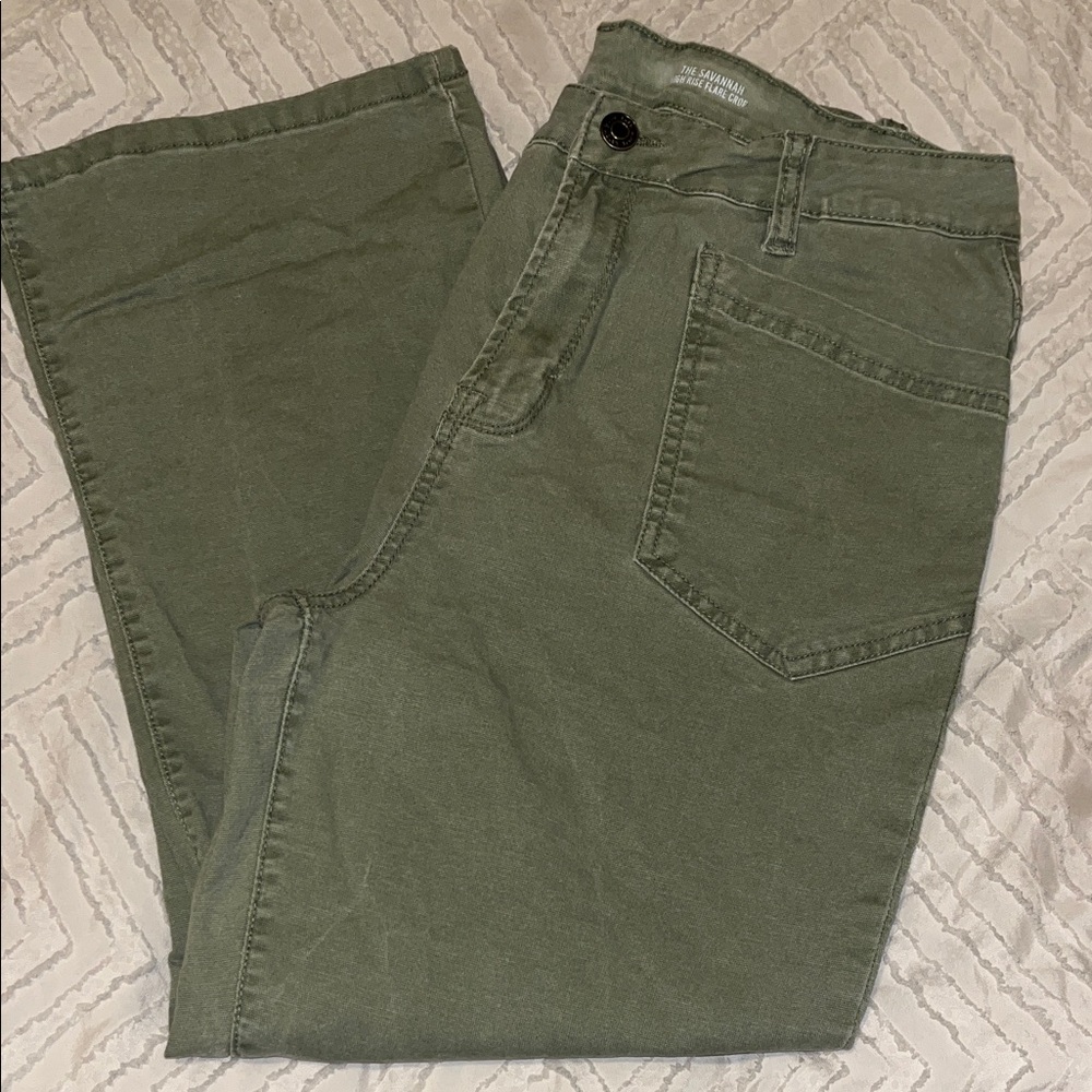 Kensie High Rise Flare Crop Jeans